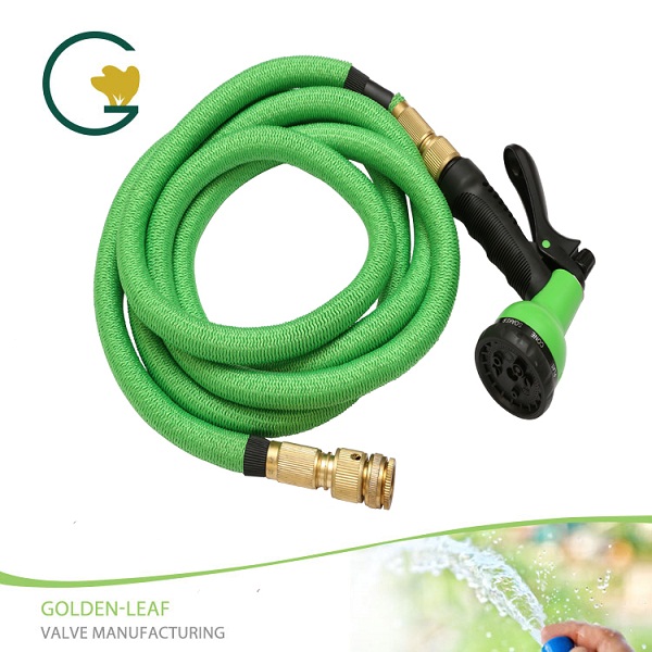 28FT Water Hose Spray Nozzle Expandable Flexible Garden Green